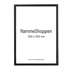Sort træramme, 100 x 150 cm, Type 841