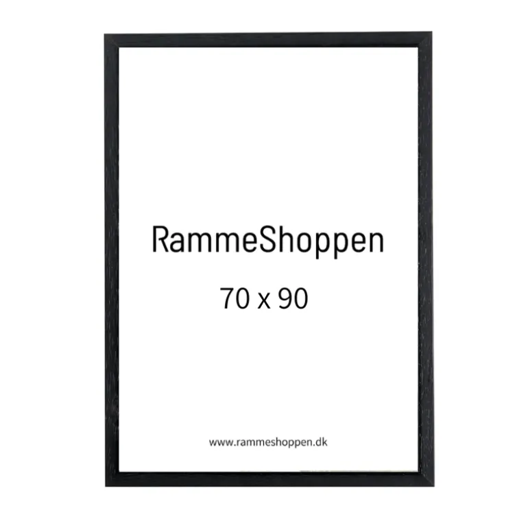 Sort træramme, 70 x 90 cm, Type 841