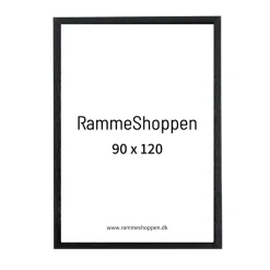 Sort træramme, 90 x 120 cm, Type 841