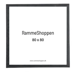 Sort træramme, 80 x 80 cm, Type 841