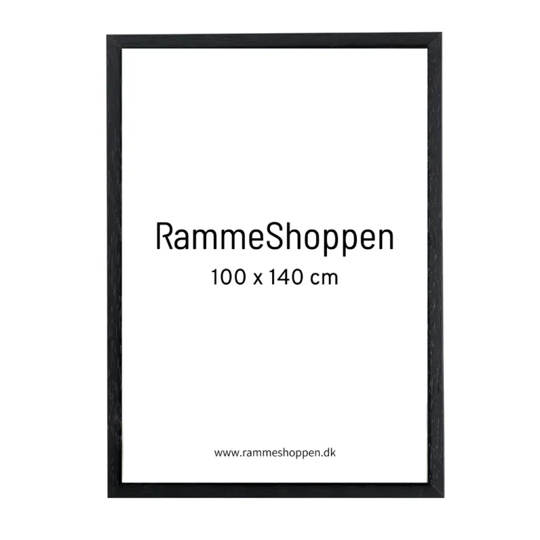Sort træramme, 100 x 140 cm, Type 841
