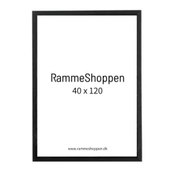 Sort træramme, 40 x 120 cm, Type 841