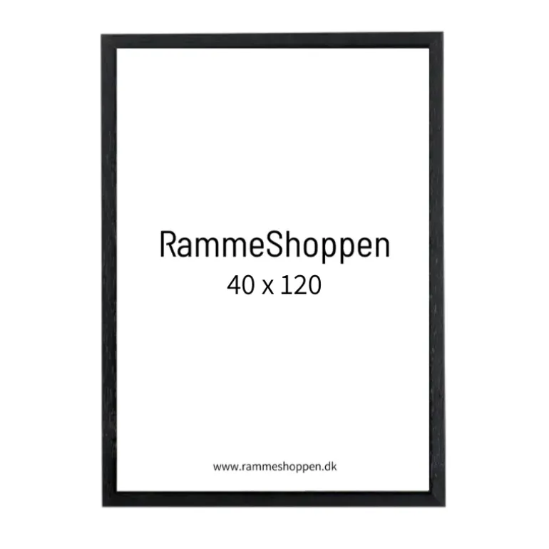 Sort træramme, 40 x 120 cm, Type 841