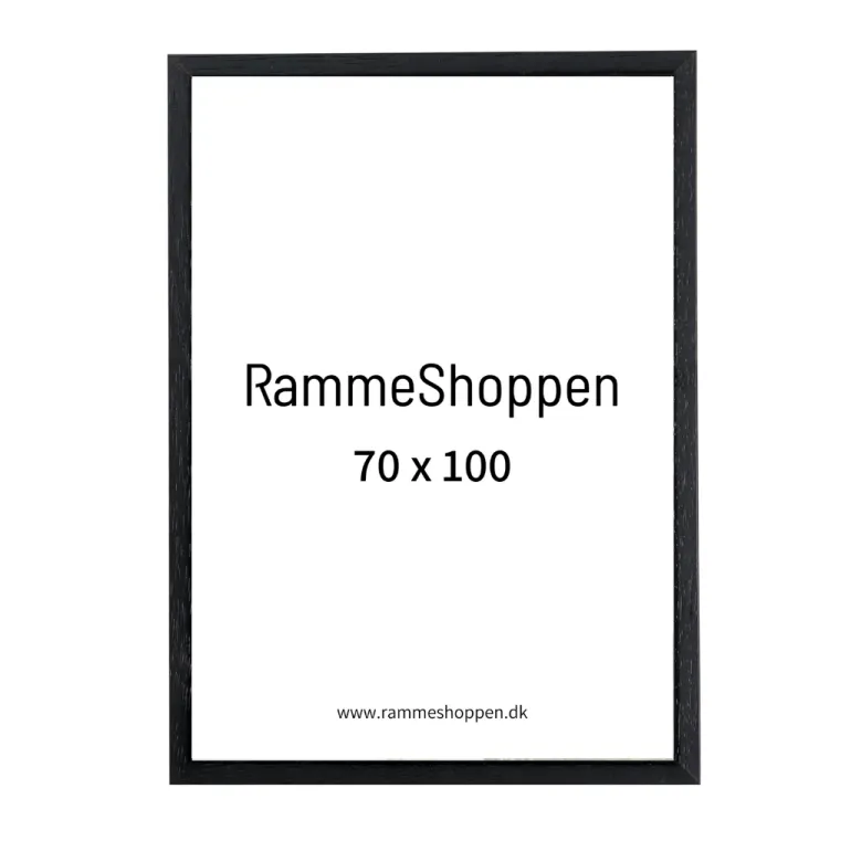 Sort træramme, 70 x 100 cm, Type 841