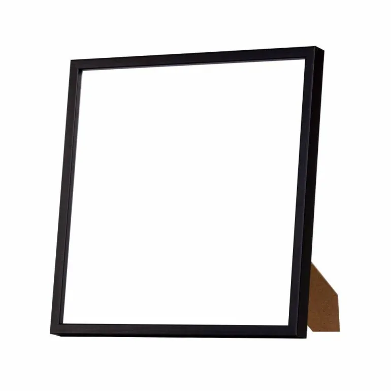 Sort træramme, refleksfri, smal, 30 x 30 cm, Type 840