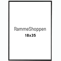 Sort træramme, smal, 18 x 35 cm, Type 840