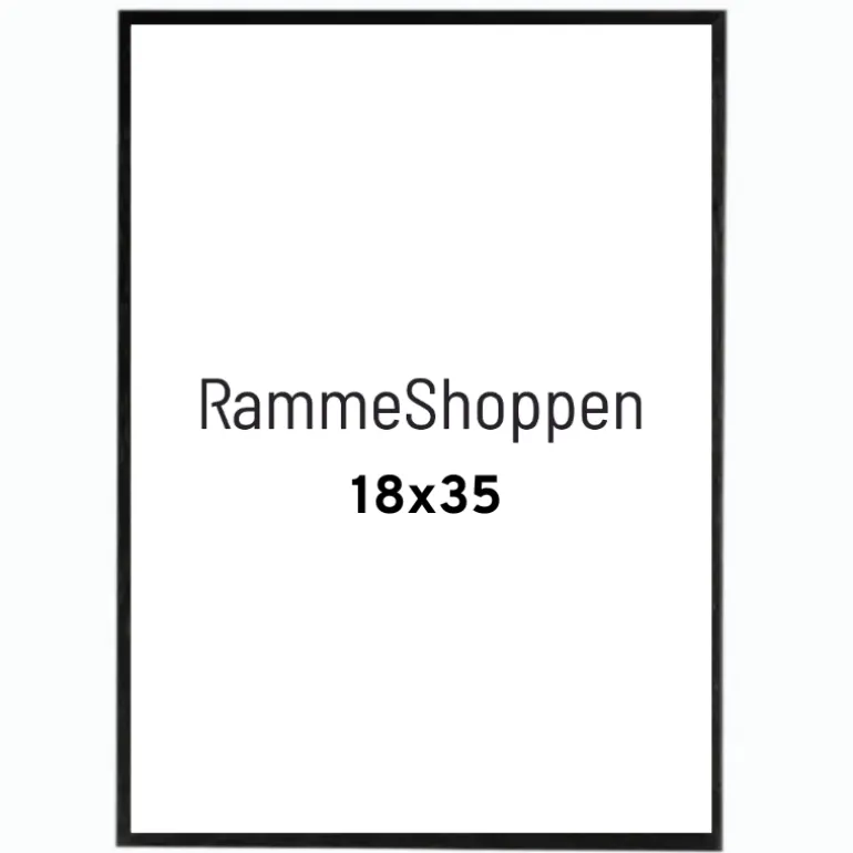 Sort træramme, smal, 18 x 35 cm, Type 840