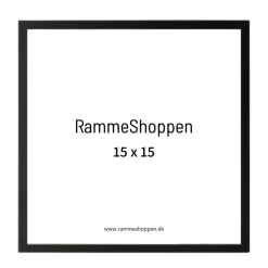 Sort træramme, smal, 15 x 15 cm, Type 840
