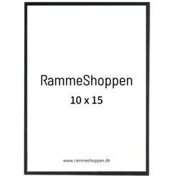 Sort træramme, smal, 10 x 15 cm, Type 840