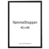 Sort træramme, smal, 42 x 60 cm, A2, Type 840