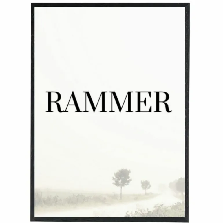 Sort træramme, smal, 24 x 30 cm, Type 840