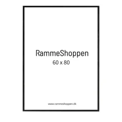 Sort træramme, smal, 60 x 80 cm, Type 840