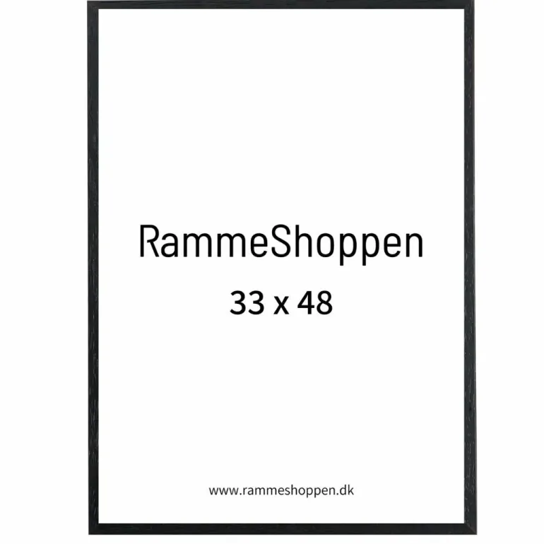 Sort træramme, smal, 9 x 13 cm - Type 840