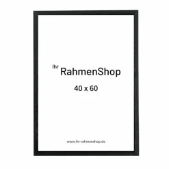 Sort træramme, smal, 40 x 60 cm, Type 840