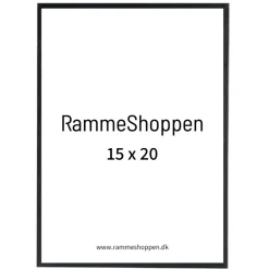 Sort træramme, smal, 15 x 20 cm, Type 840