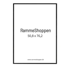 Sort træramme, smal, 50 x 75 cm til 50,8 x 76,2 cm indhold, Type 840