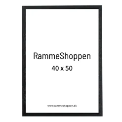 Sort træramme, smal, Type 840
