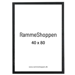 Sort træramme, smal, Type 840