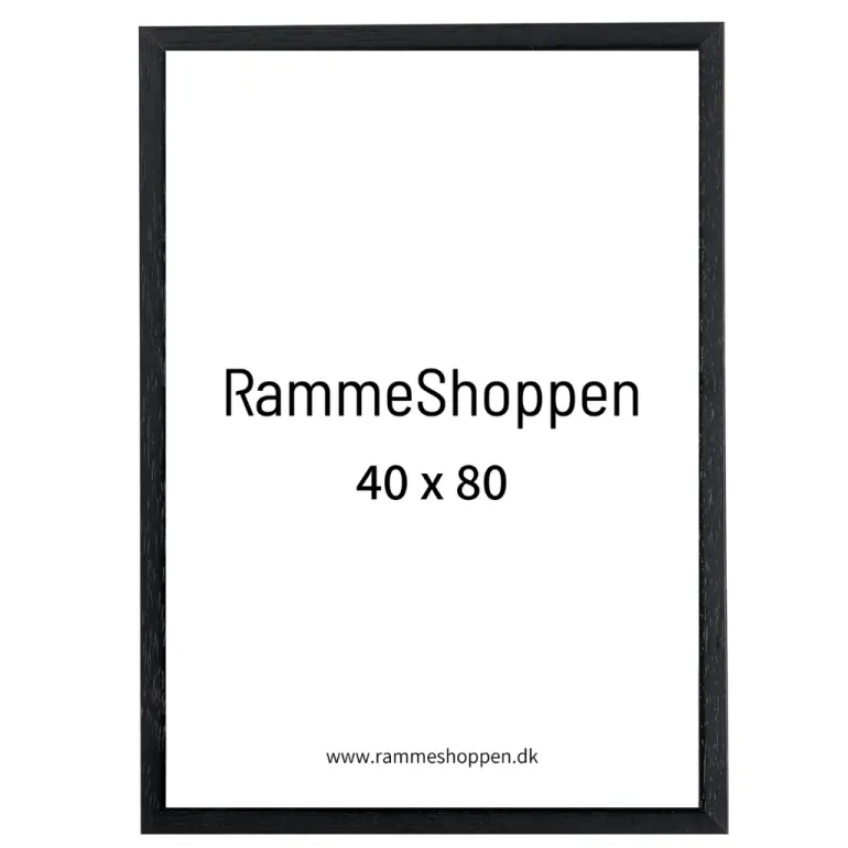 Sort træramme, smal, Type 840